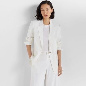 Club Monaco white linen blazer